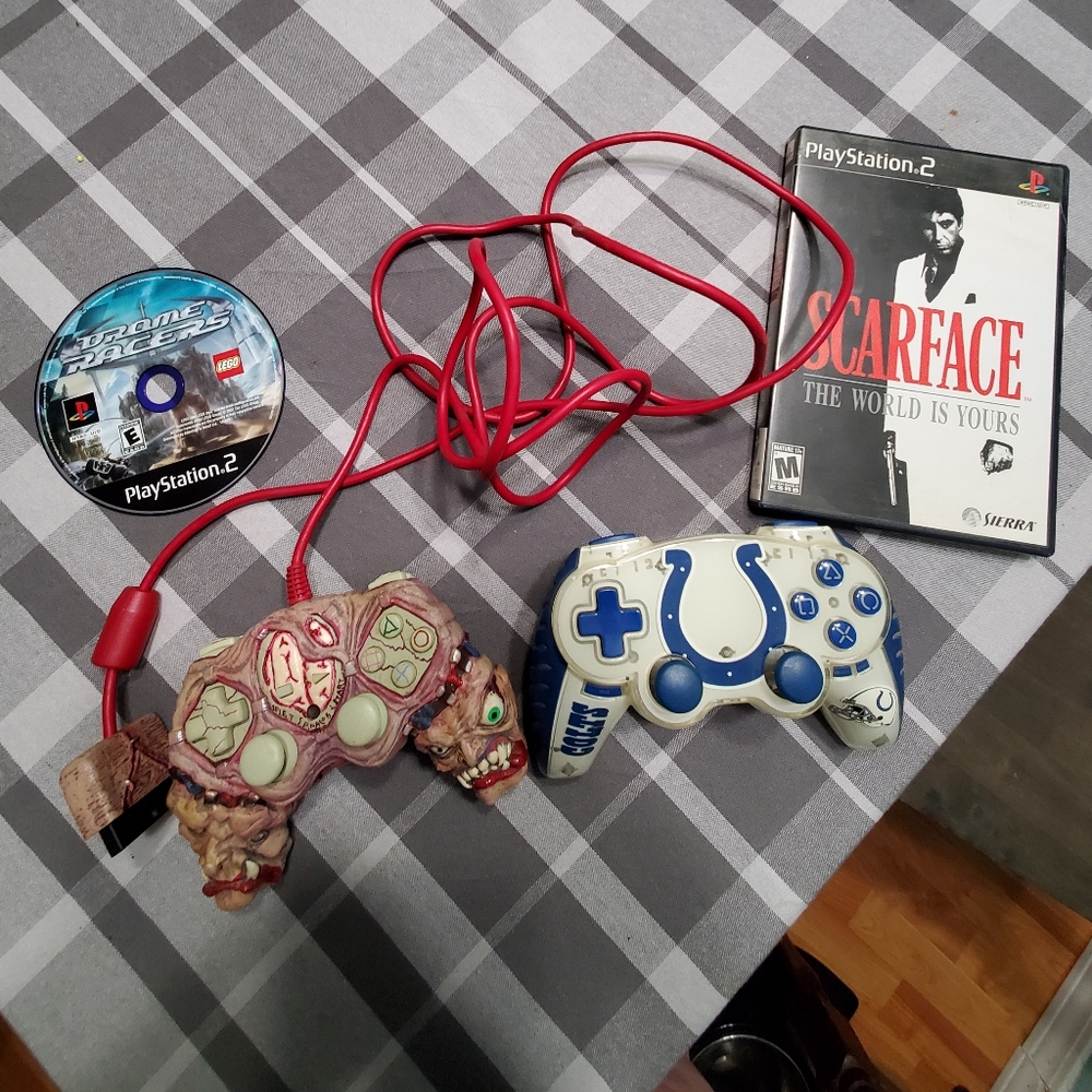 PS2 games and controllers